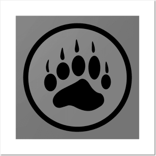 bear paw print Posters and Art